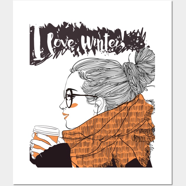 Winter Love Wall Art by EveFarb